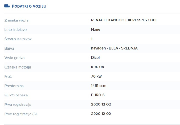 Kangoo DCi tovorni N1 + delavnica-police v tovornem delu